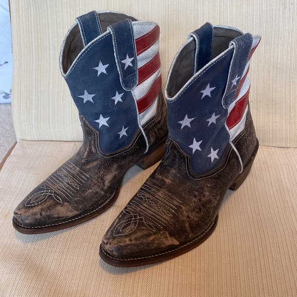 ROPER American Beauty Flag Ankle Boots - Picture 5 of 14